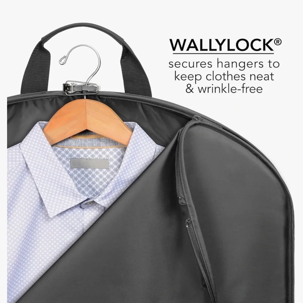 Wally Bags Black Men's Garment Bag - Travel Carry Case 45 Inches